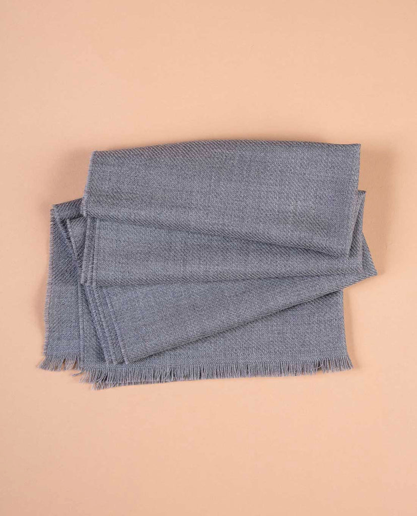 grey essential wool scarf for man paolo albizzati