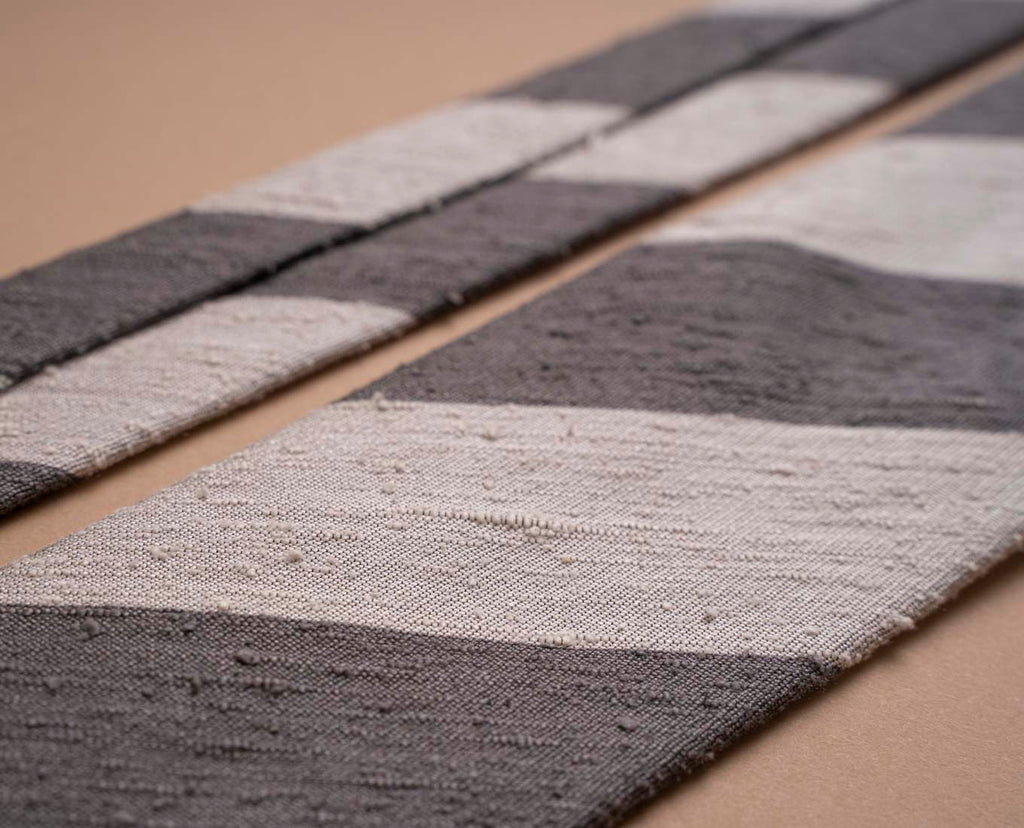 cravatta bianca grigia shantung paolo albizzati 