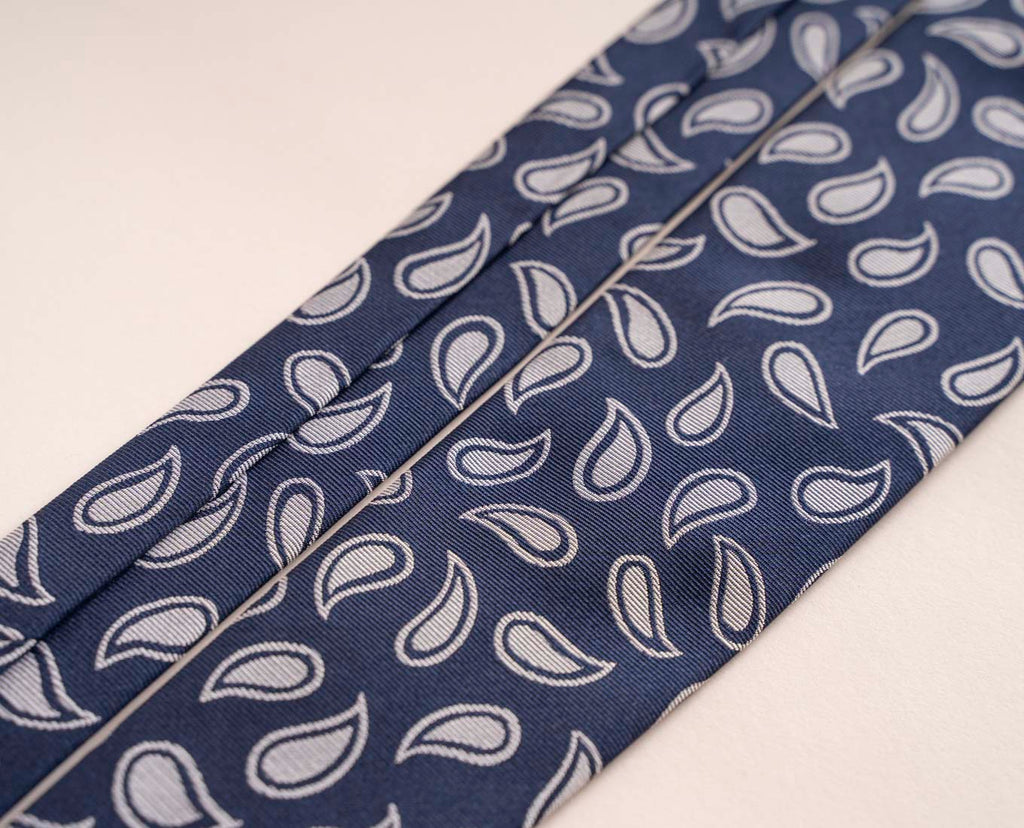 cravatta blu seta jacquard paolo albizzati 