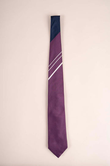 purple jacquard silk tie paolo albizzati 
