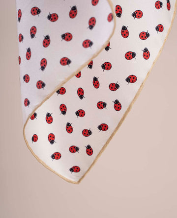 ladybug silk scarf pocket square paolo albizzati