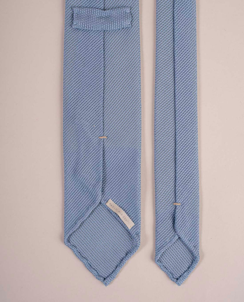 light blue solid silk tie paolo albizzati 