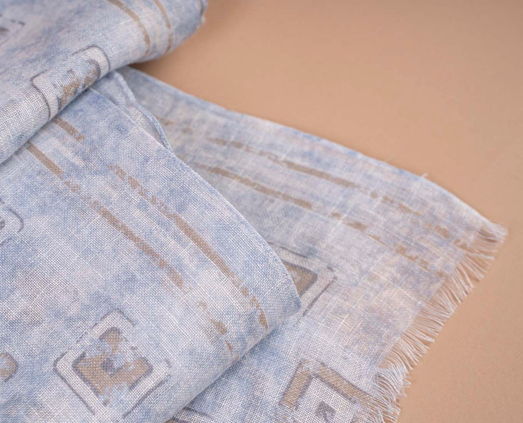 sciarpa azzurro pastello lino paolo albizzati