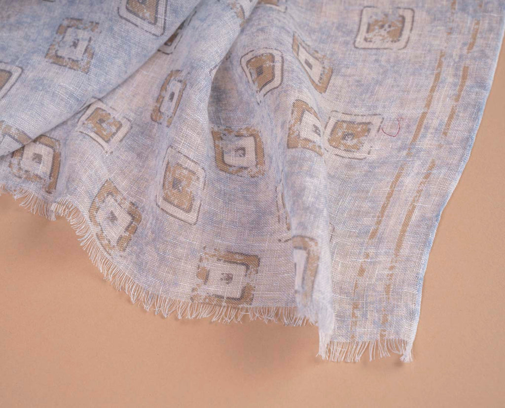 light blue men linen scarf paolo albizzati