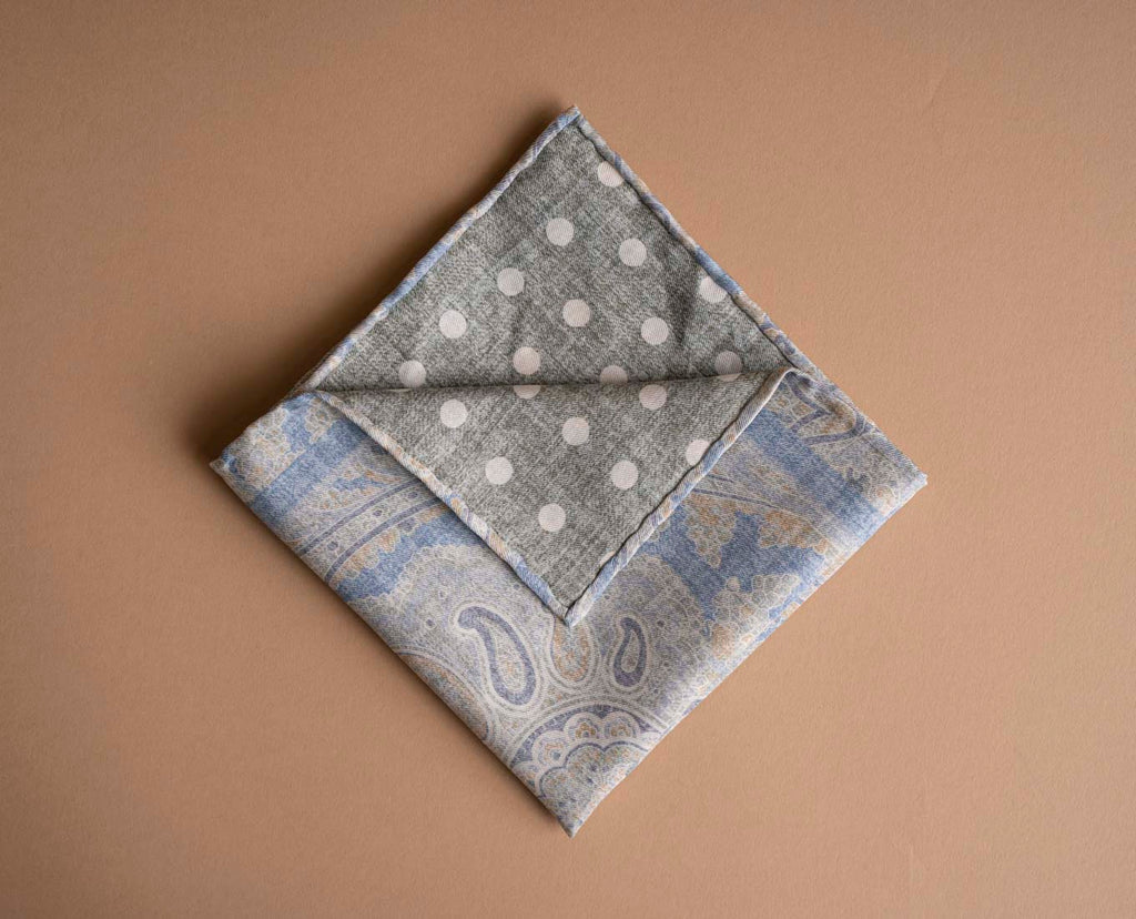 pochette azzurra reversibile paolo albizzati