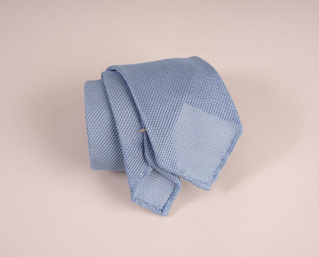 cravatta azzurra garza seta paolo albizzati 
