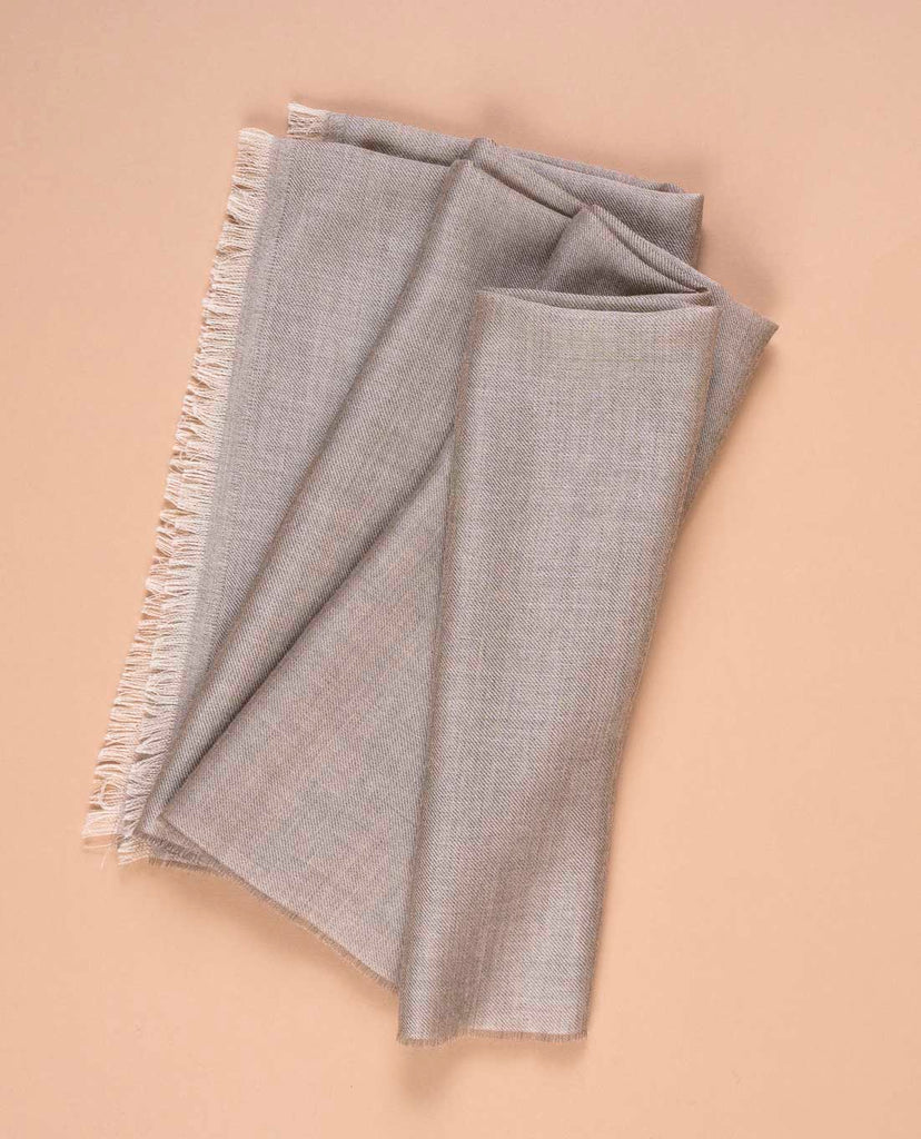 light brown solid cashmere and silk scarf for man paolo albizzati