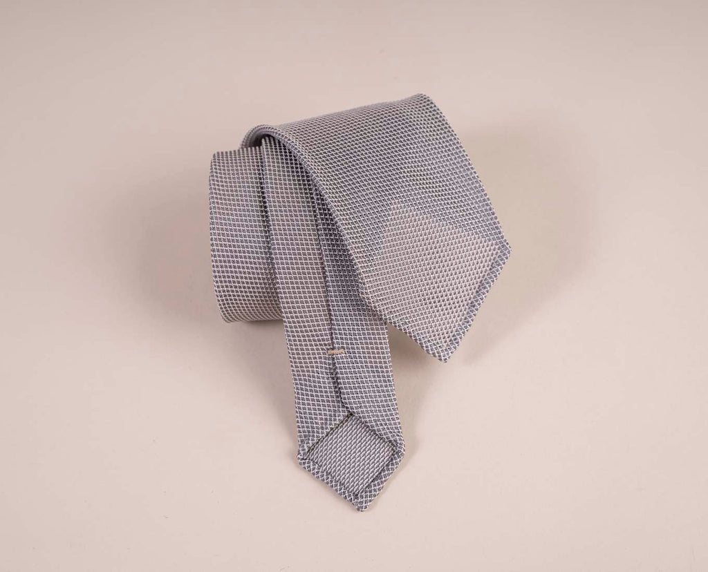 light grey grenadine tie paolo albizzati 