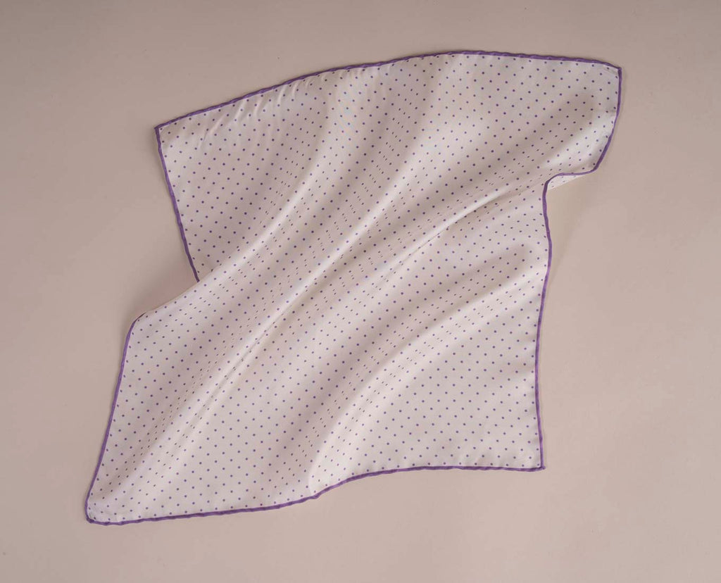 purple dots silk pocket square paolo albizzati 