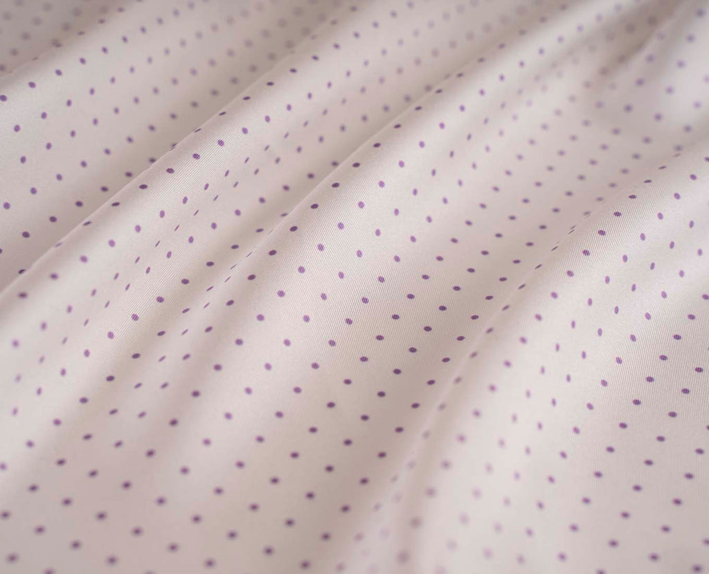 pochette bianca pois lilla paolo albizzati 