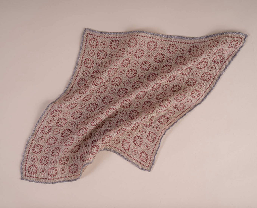 pochette lino cotone floreale paolo albizzati