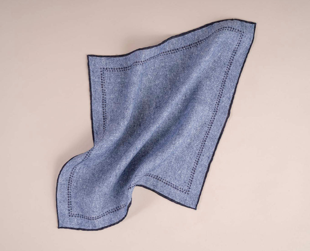 pochette azzurra lino cotone paolo albizzati