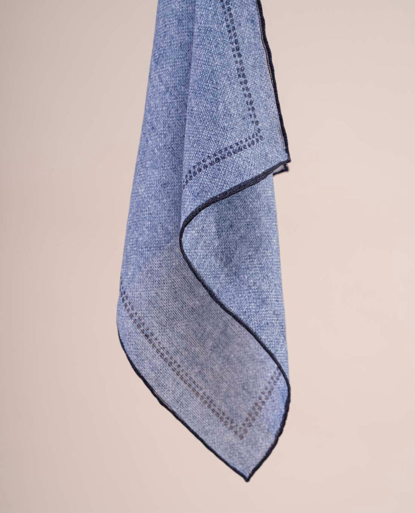 light blue linen cotton foulard paolo albizzati