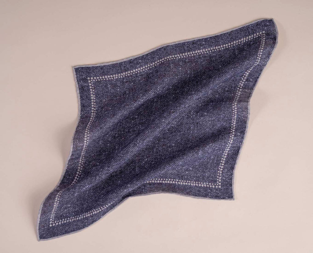 blue linen cotton foulard paolo albizzati