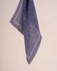 Linen and Cotton Pocket Square - Navy Blue Dots