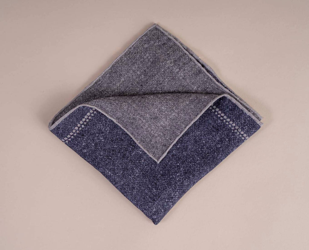 pochette blu lino cotone paolo albizzati