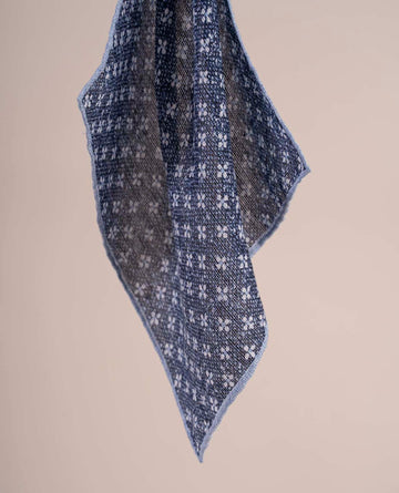 navy linen cotton pocket square