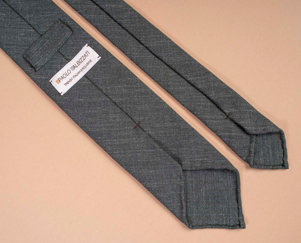 cravatta verde lino uomo paolo albizzati