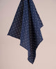 Navy  Blue with White Dots - Seersucker Cotton Pocket Square