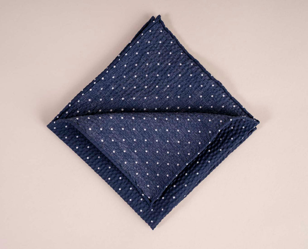 sciarpa blu pois uomo cotone paolo albizzati 