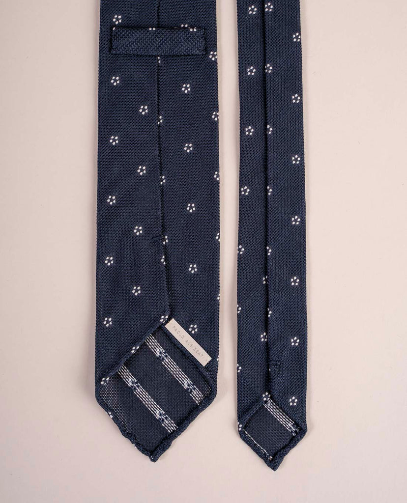 navy blue flora grenadine tie paolo albizzati 