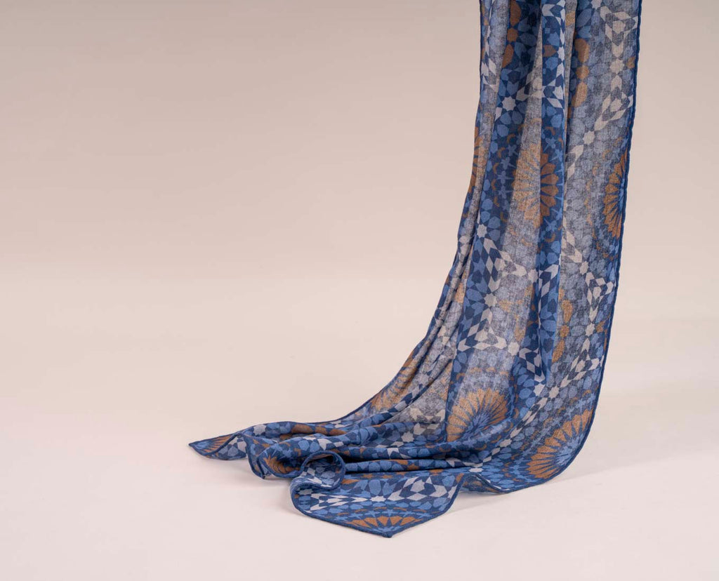 bandana blu geometrie uomo paolo albizzati