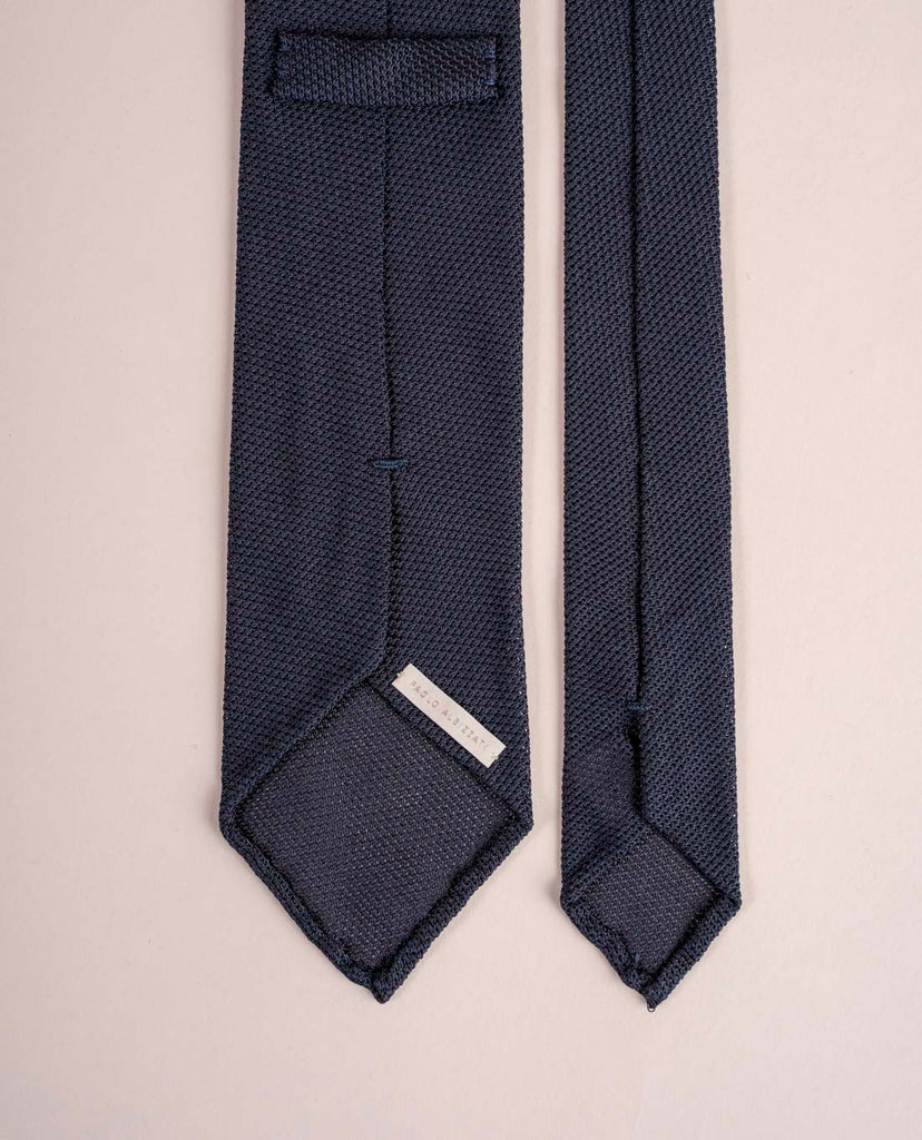 navy blue grenadine silk tie paolo albizzati