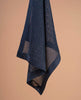 Knitted Silk Pocket Square - Navy Blue Solid