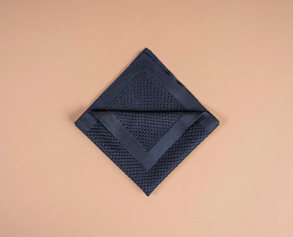 pochette blu notte maglia seta paolo albizzati 