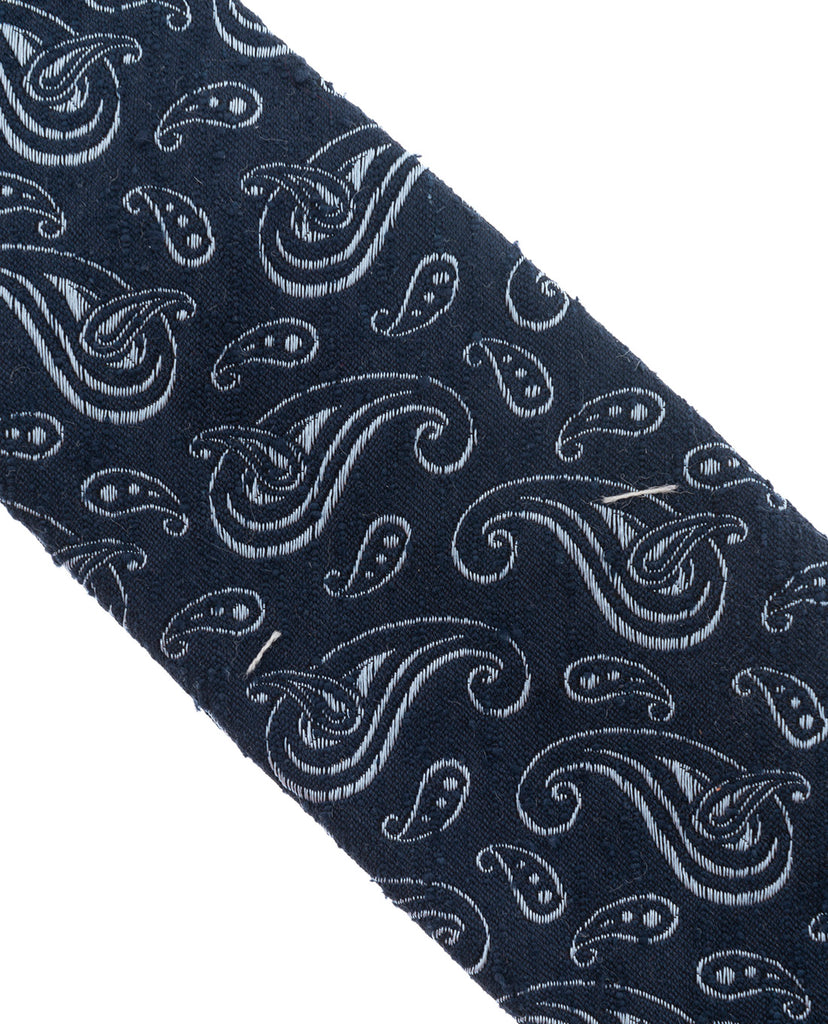 cravatta blu paisley shantung paolo albizzati 
