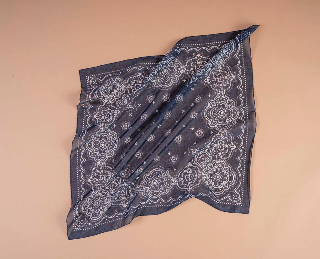 navy blue paisley bandana paolo albizzati