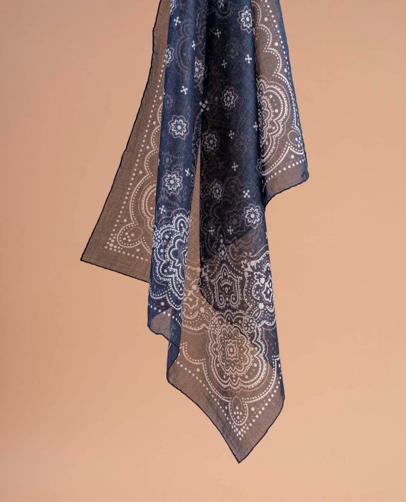 bandana blu uomo cotone paolo albizzati