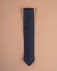 Pointed Knitted Silk Tie - Navy Blue Solid