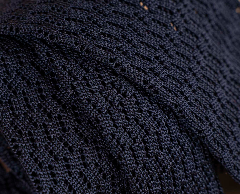 cravatta blu maglia seta uomo paolo albizzati 