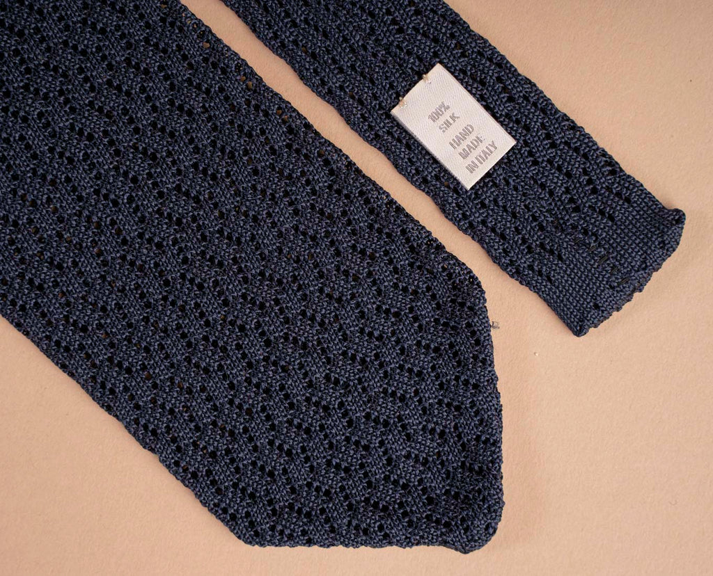 cravatta blu notte uomo maglia paolo albizzati 