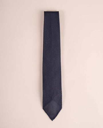 navy blue solid grenadine tie paolo albizzati