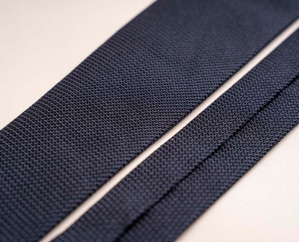 cravatta tinta unita blu grenadine paolo albizzati