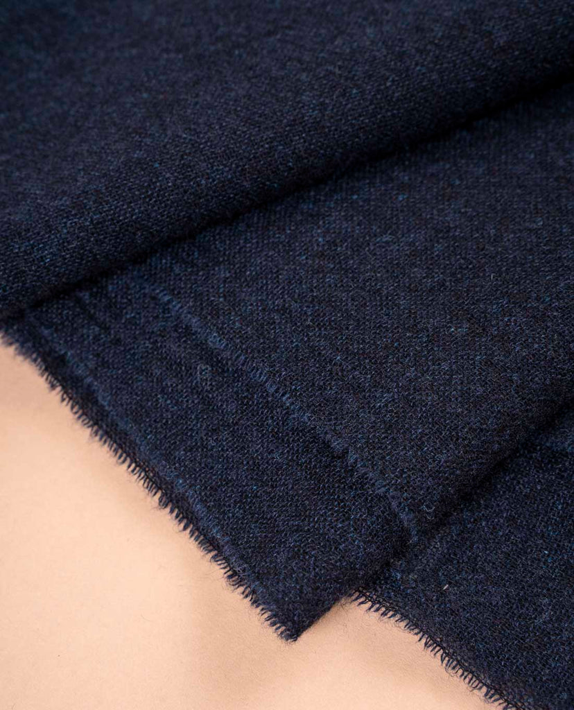 navy blue solid pure cashmere scarf for man paolo albizzati