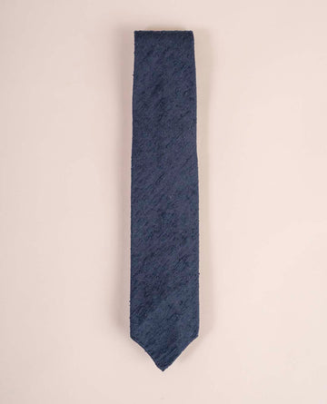 navy blue shantung silk tie paolo albizzati 