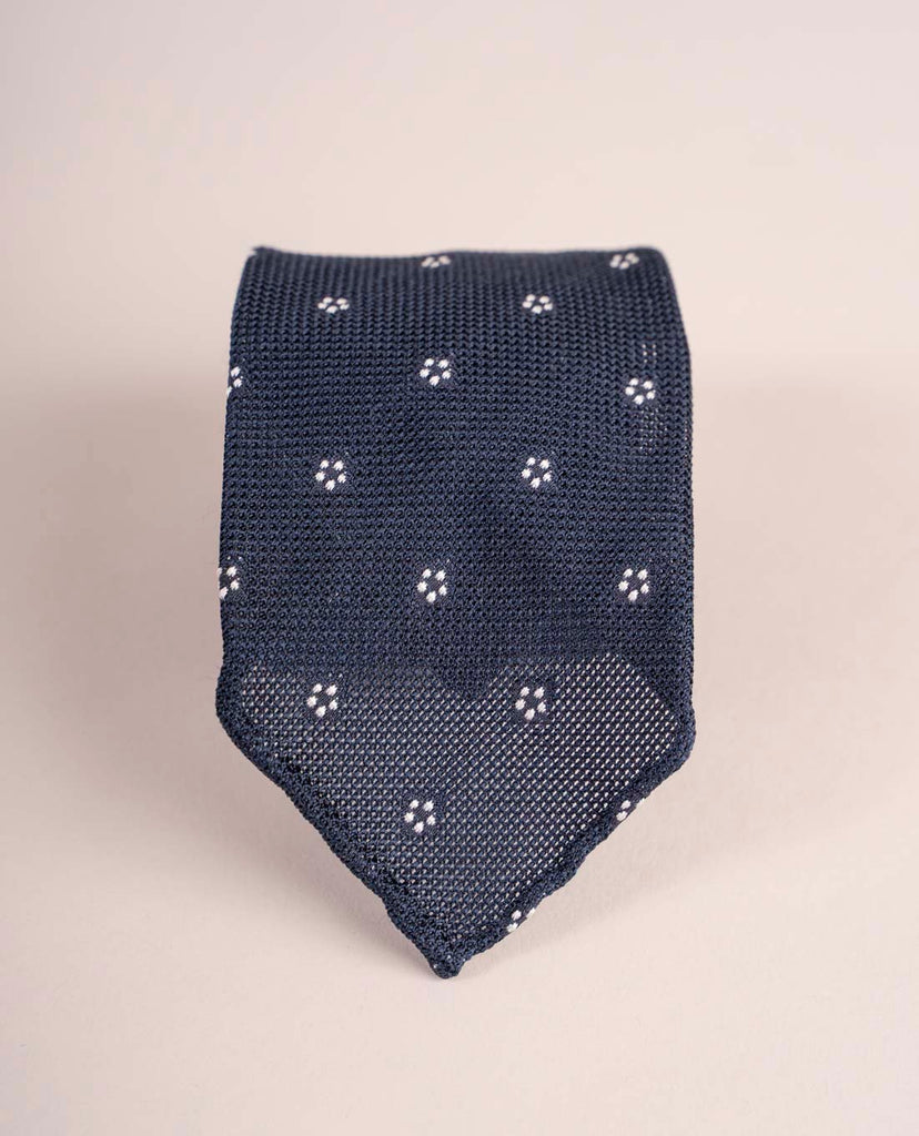 blue white flowers grenadine tie paolo albizzati 