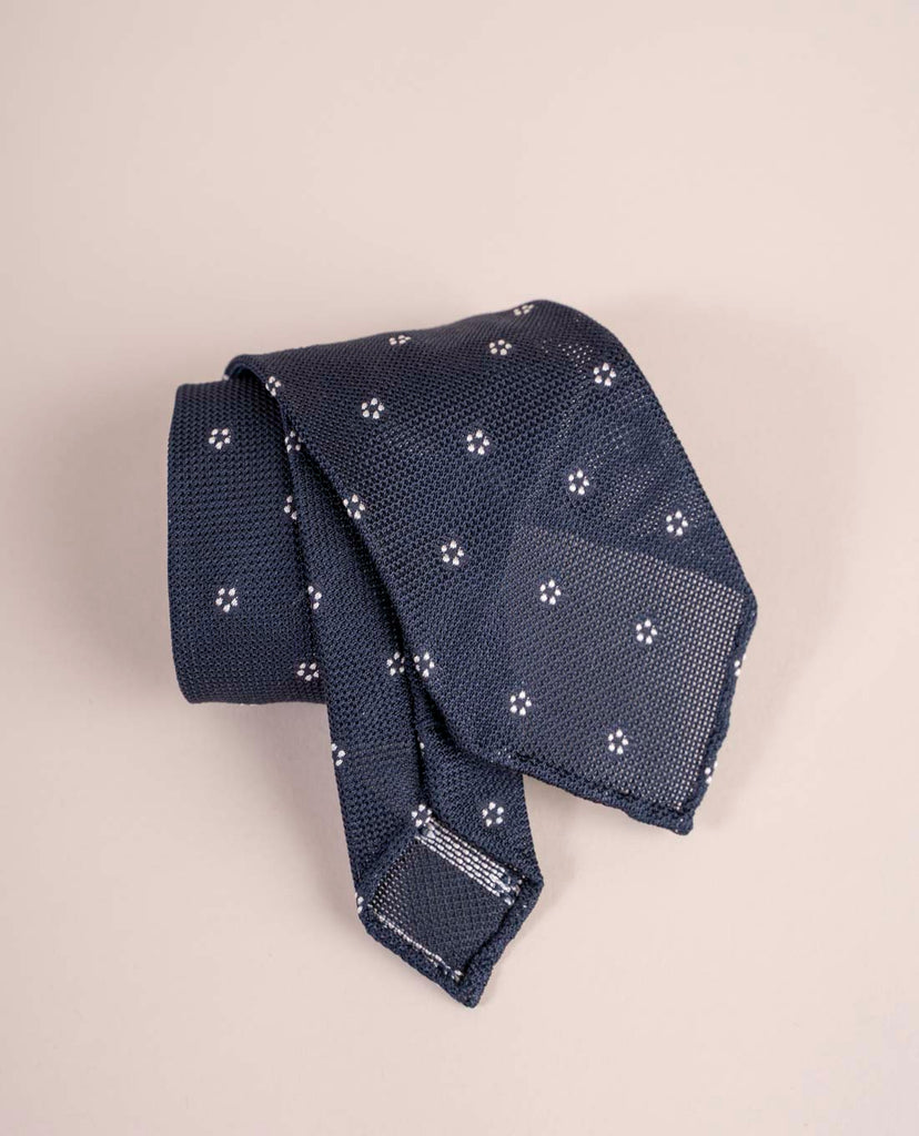 cravatta blu notte floreale seta paolo albizzati 