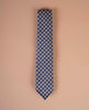 Bouclé Silk Tie - Navy Blue Houndstooth