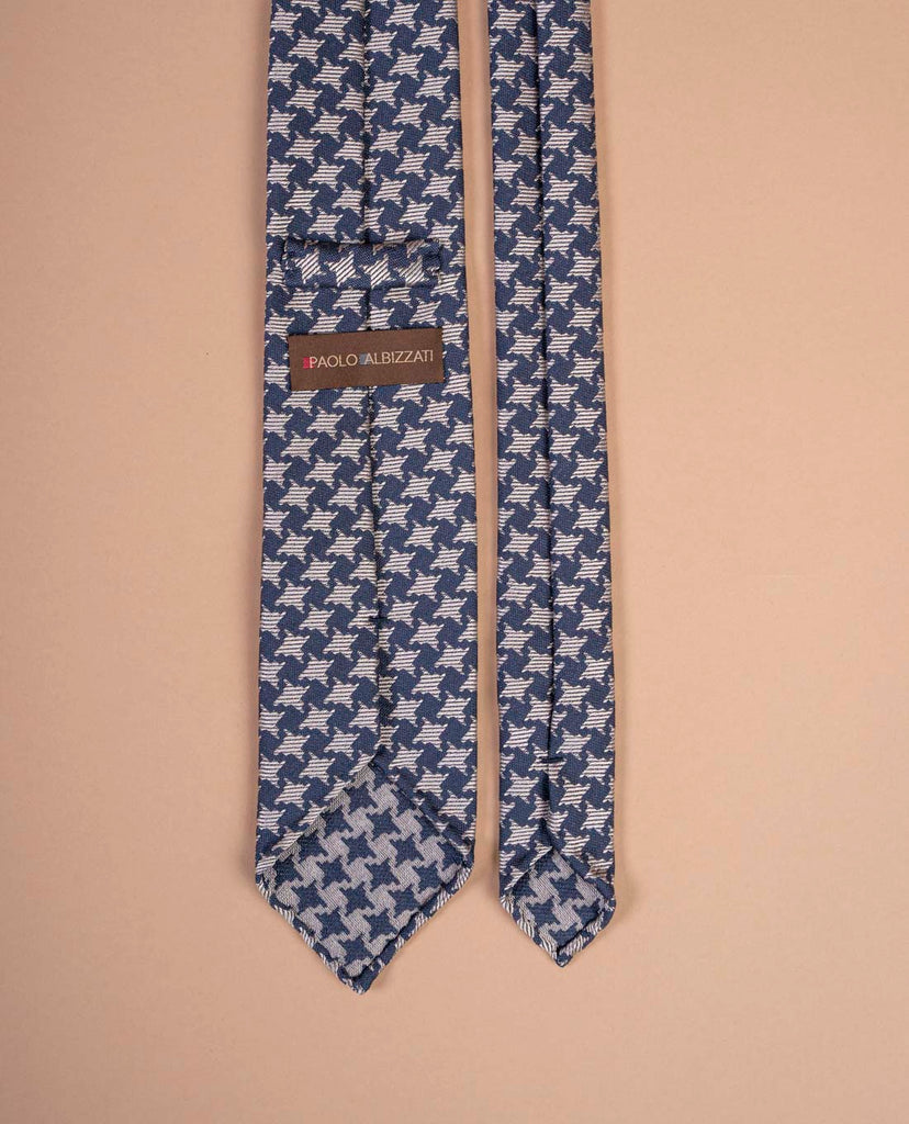 blue boucle tie houndstooth paolo albizzati 