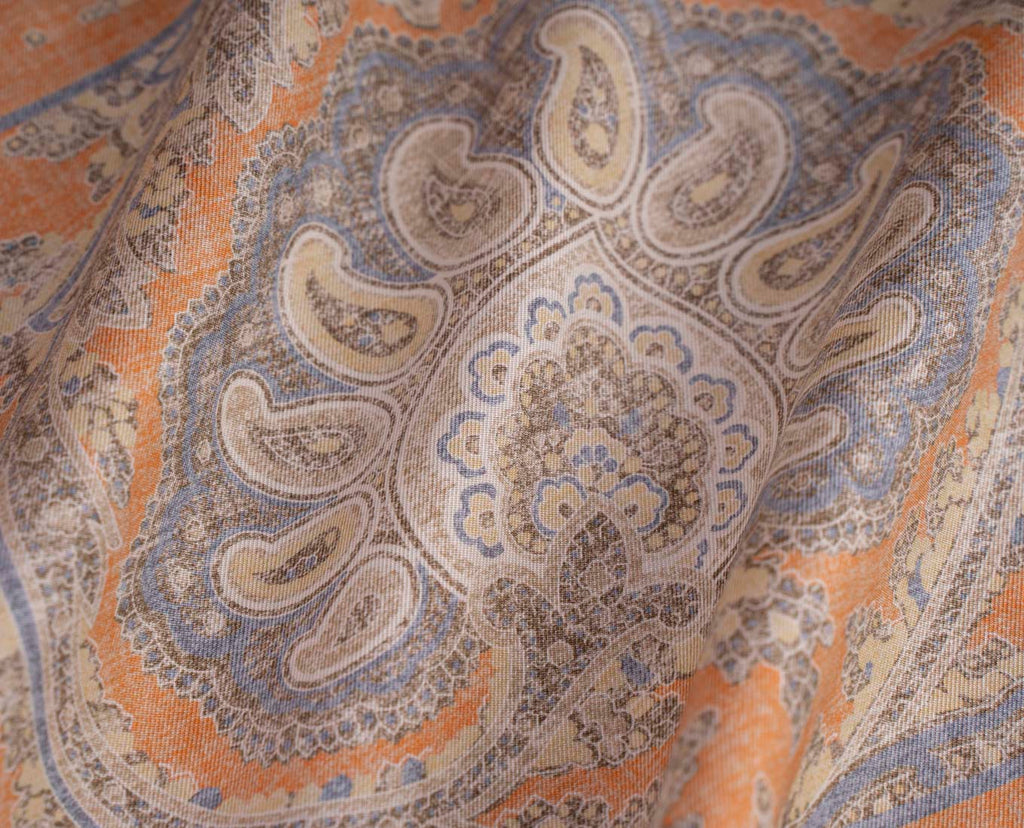 pochette arancio seta cotone paolo albizzati