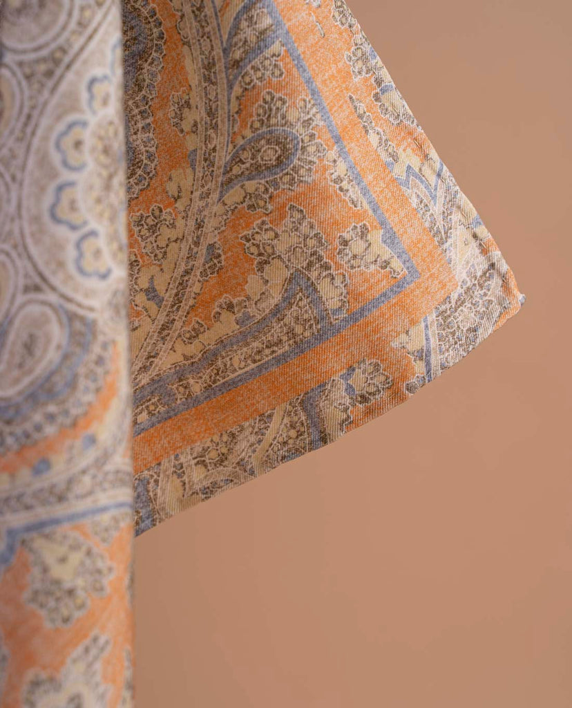 orange paisley foulard paolo albizzati
