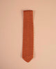 Pointed Knitted Silk Tie - Rust Solid