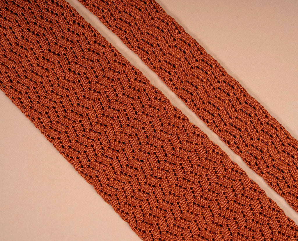 cravatta arancio maglia seta paolo albizzati 
