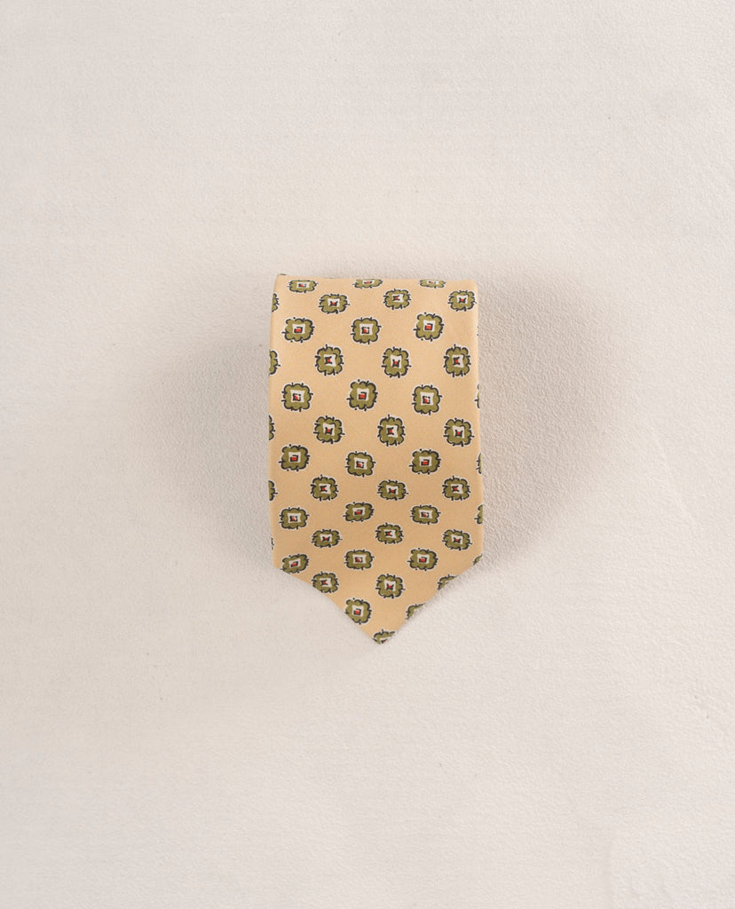 yellow silk tie for man paolo albizzati