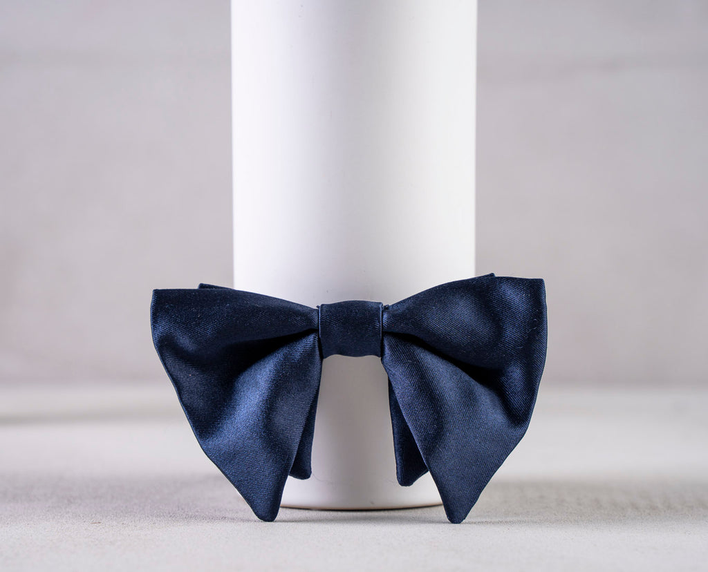 papillon grande blu in seta per uomo paolo albizzati