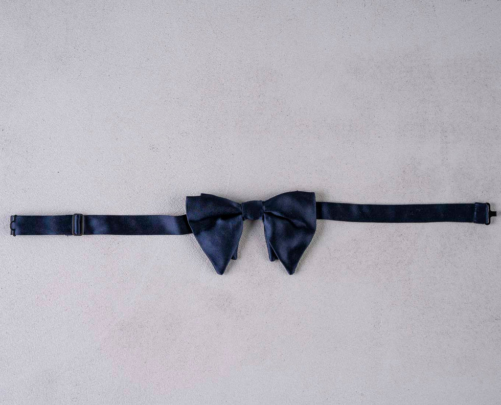 papillon grande blu in seta per uomo paolo albizzati